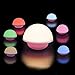 Veesee Portable Dimmable Mushroom Colorful Night Light Include USB Cable Tap Sensor Three Modes Softlight Nightlights for Children Nursery Outdoor Camping (Pink)