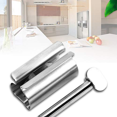 Toothpaste Squeezer Rolling Toothpaste Tube Squeezers Toothpaste Tube Seat Holder Multifunction Manual Rotate Toothpaste Dispenser Metal Tube Squeezer Tool Stand for Bathroom,Salon Pack of 2