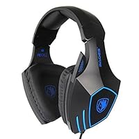 SADES Gaming Headset for New Xbox One, PS4, PC, Noise Reduction Game Earphone, Bass Surround Over-Ear Headphones 3.5MM Jack Headset for Xbox one Mac, Laptop, Computer and Phones