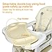 INFANS 5 in 1 Baby High Chair, Convertible Toddler Table Chair Set, Rocking Chair, Multi-Function Seat with Lockable Universal Wheels, Adjustable Seat Back, Removable Trays