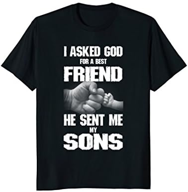 Mens PROUD DAD OF SONS T-SHIRT Best Daddy T-Shirt 3XL Black