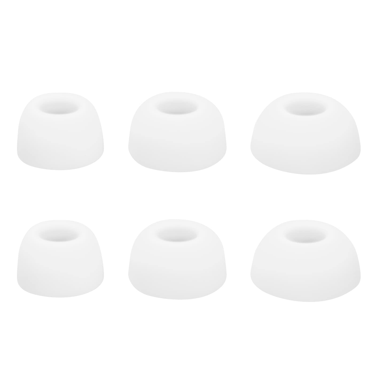 EMSea 6 Pairs Silicone Earbuds Ear Tips Compatible with Anker Soundcore Life P2 Earphones Soft Eartips Earpads Ear Cap Ear Plug L/M/S 2 Pairs Each Size White
