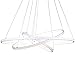 Unitary Brand Modern White Acrylic Nature White LED 3 Rings Pendant Light with Max 90W Painted Finish