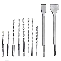 17 PCS Hammer Drill Bits and Chisels Set, SDS Plus