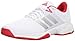adidas Performance  Men's Barricade Court 3 Tennis Shoe, White/Matte Silver/Scarlet, 10 M US