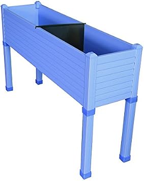 Huerto urbano GREENLAND especial balcón. 120x32x75 cm. Color:Azul ...