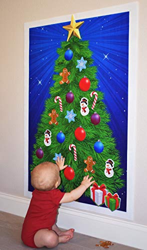 Little Folk Visuals 26 Piece DIY Starry Night Felt Christmas Tree