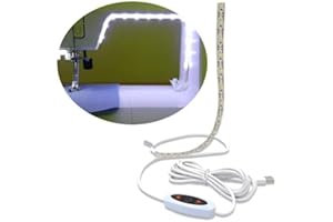 Madam Sew LED Sewing Machine Light Strip – Flexible LED Sewing Lights with Dimmer, Adhesive Back & Clips – Super Bright Stick