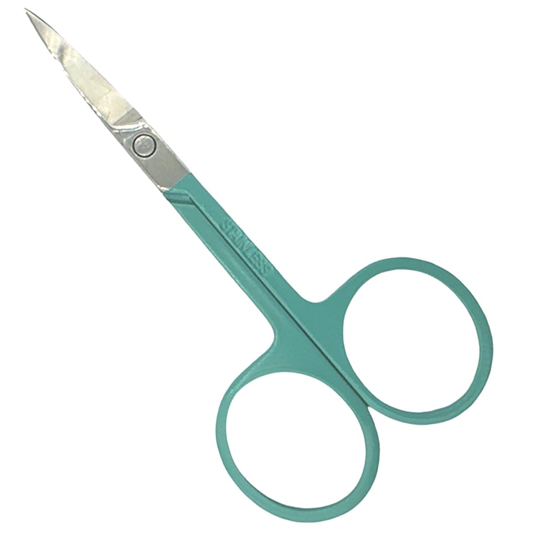 Professional Beauty Scissors, Ultra Sharp Curved Beauty Scissors, Stainless Steel Cuticle Scissors, Suitable for Trimming Eyebrows, Nails, Nose Hair, Eyelashes (251, Blue, One)