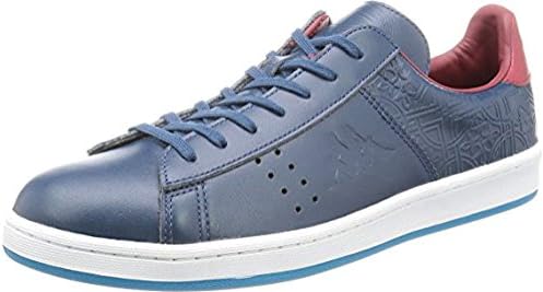 Amazon 本革 レザー スニーカー メンズ カッパ Kappa コートタイプ シューズ 男性用 Tmkpcs004 ネイビー スカイ 29 0cm ノーブランド品 スニーカー