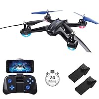 Akamino S6 WiFi FPV Drone, RC Quadcopter with 120° FOV 720P HD Camera for Adult, Portable Aircraft Toy for Beginners with Trajectory Flight, Gravity Sensor, 3D Flip, APP Control