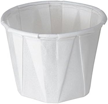 Solo 100-2050 1-oz. White Treated Paper Pleated Soufflé Portion Cup (2 Packs of 250 Cups)