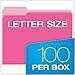 Pendaflex Two-Tone Color File Folders, Letter Size, 1/3 Cut, Pink, 100 Per box (152 1/3 PIN), 12 x 9.88 x 2.38 inches