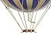 Authentic Models, Travels Light Air Balloon, Hanging Home Decor - 11.80 Inch Height, Historic Hot Air Balloon Model for Home Decor, Detailed Vintage Decorations to Hang from Ceiling - Blue Double
