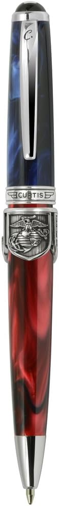 Curtis Australia U.S. Marines Dreamwriter Ballpoint Pen, Red and Blue with White Bronze (40047925-14)