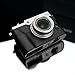 Gariz Genuine Leather XS-CHX30BK Camera Metal Half Case for Fuji Fujifilm X30, Black