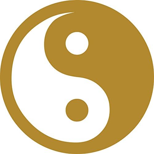 YING YANG 6" TALL DECAL GOLD - manufactured &amp; sold by EYECANDY DECALS only