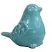 KiaoTime New French Garden Cottage Bird Figurine Decorative Blue Glazed Ceramic Bird Figurine, Bird Statue, Bird Sculpture Home Garden Wedding Decor (Blue)