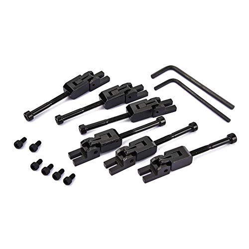 Difcuy 6Pcs Double Locking System Strings Saddles Replacement for Floyd Rose Guitar Tremolo Bridge Instrument Accessories Black