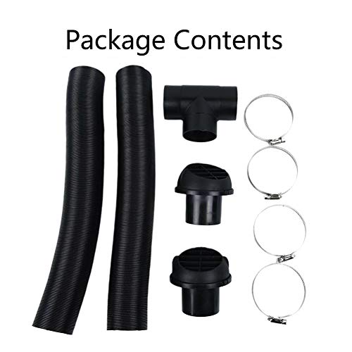 60mm Car Heater Pipe Duct Warm Air Outlet Vent Hose Clips T-shaped Tee Telescopic Hose Extendable Parking Vent Hose For Diesel/Webasto - Thumbnail 6