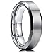 King Will 9mm Basic Wedding Ring For Men with Brushed Matte Surface Beveled Polished Edge Comfort Fit 7.5