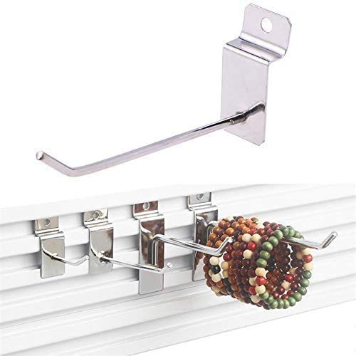 25pcs 15cm 6 Inch Slat Wall Panel Hook Wall Product Carrier Shop Shelf Hook Decorative Pin Stick Hooks Office Partition Panel Hanger Home Kitchen