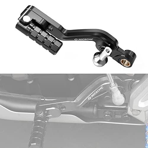 NICECNC Black Shift Lever Gear Shifter Compatible with Yamaha Tenere700/XTZ 700 2019-2023,Tenere 700 Rally Edition 2020-2023,Billet Aluminum Tenere700 Shift Lever