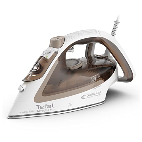 Tefal FV5780 Easygliss Eco Steam Iron | 2800 watts | 240 g/min. Steam boost | 50 g/min. automatic steam | Vertical steam | Durilium AirGlide Soleplate | 88% recyclable | mode | Mocha/White