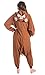 Emolly Fashion Adult Monkey Animal Onesie Costume Pajamas for Adults and Teens (Small, Monkey) Brown