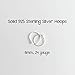 Mini Sterling Silver Hoops 8mm 24 Gauge