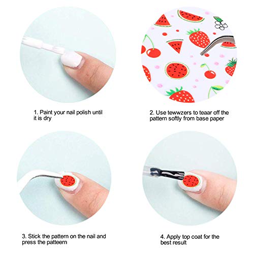 Nail Stickers for Girls Kids Nail Decals Self Adhesive Valentine Nail Stickers for Women