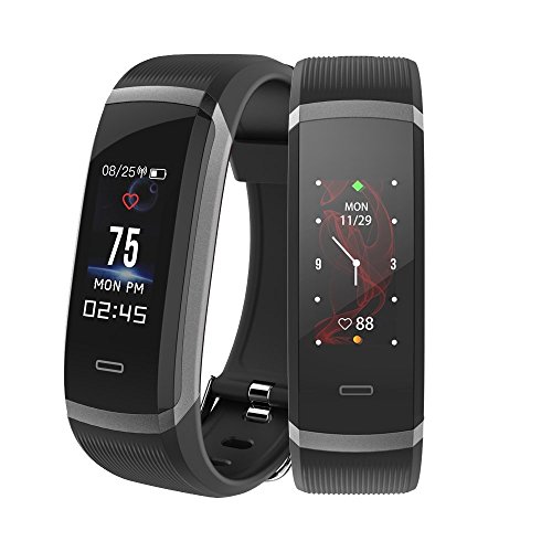 Makibes Fitness Tracker HR3, Activity Tracker IP67 Waterproof Smart Wristband with Heart Rate Monitor, Bluetooth Sport Pedometer fitness Smart Watch Step Tracker with Calorie Counter for Android & iOS