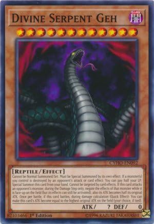 Amazon Com Yu Gi Oh Divine Serpent Geh Cyho En092 Common 1st Edition Cybernetic Horizon Toys Games