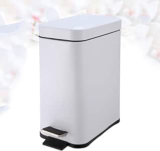 Wkkie 5 L Rectangular Acero Inoxidable Cubo de Basura con Pedal,Cubo de