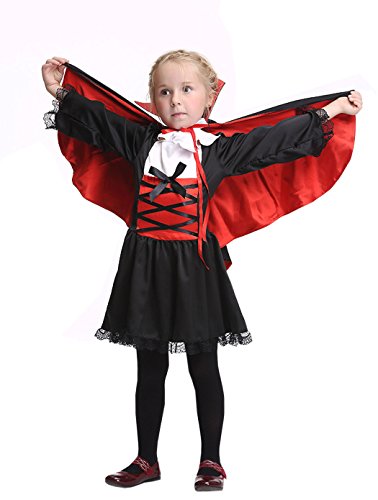 ACVIP Girl's Vampire/Pirate/Elf Fancy Novelty Halloween Costume Set 4-7Y