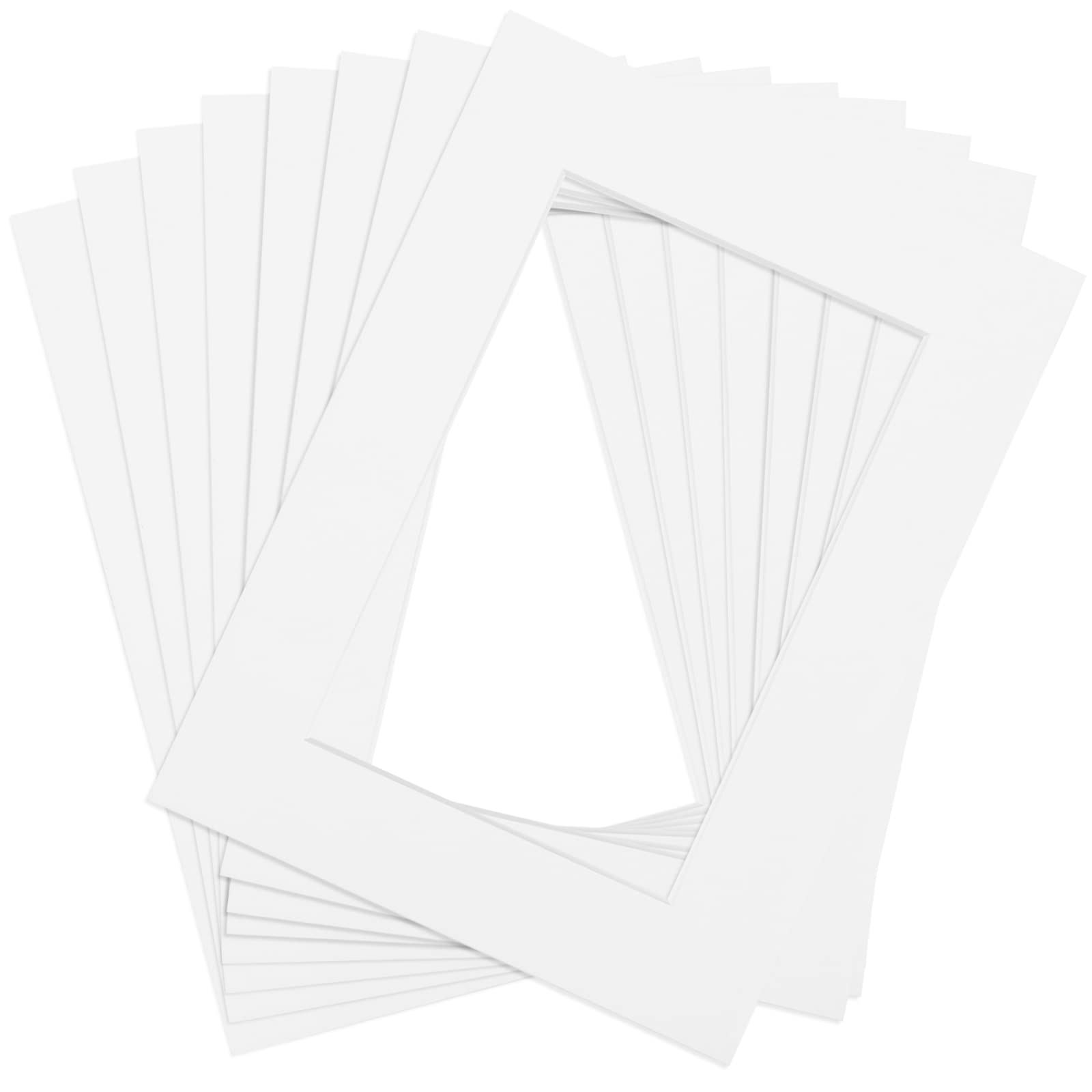 Photo 1 of Anhow 8pcs A3 Picture Mats, Photo Mats for A4 12x8 Inch Image Photo Frames Inside Acid Free for Photo Frame/Posters Prints/Paintings - 1.5mm Thickness/White