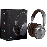 Paww WaveSound 2.1 Wireless Bluetooth 4.2 Over-The-Ear Foldable Headphones/Headset with Mic, aptX Low Latency (34 ms) Super Fast Audio for TV, PC Gaming, Wired Mode - Silver/Brown