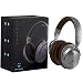 Paww WaveSound 2.1 Wireless Bluetooth 4.2 Over-The-Ear Foldable Headphones/Headset with Mic, aptX Low Latency (34 ms) Super Fast Audio for TV, PC Gaming, Wired Mode - Silver/Brown