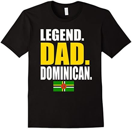 Mens Storecastle: Legend Dad Dominican Flag Gift T-Shirt XL Black
