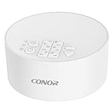 White Noise Machine, Conor Natural Sound Therapy Machine, Portable Sleep Sound Machine with 12 Non-Looping Soothing Sounds & Sleep Timer, for Sleep and Masking Noise (White)