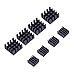 Mudder 8 Piece Black Aluminum Heatsink Cooler Cooling Kit for Raspberry Pi 3, Pi 2, Pi Model B+