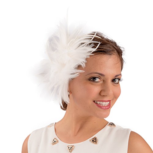 Fascinators cocktail hat - 5641c (white)