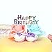 Yunko Pack of 100 Colourful Rainbow Happy Birthday Cupcake Picks Cake Toppers