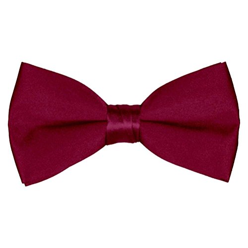 Men's Bow Tie Wholesale 6 Pack Wedding Ties Pre-Tied Formal Tuxedo Bowties (Burgundy)
