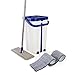 Kitchen Home Mop and Bucket - Self Cleaning Flat Mop with Bucket Wringer and 2 Reusable Microfiber Mop Pads for Wet and Dry Mopping on All Surfaces