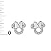 Disney Minnie Mouse Women Jewelry, Sterling Silver Clear Cubic Zirconia and Silver Bow Stud Earrings