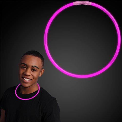 50 22" Premium Glow Stick Necklaces in Pink