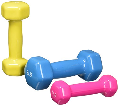 Black Mountain Products Vinyl Dumbbell Set Combo, 12lbs