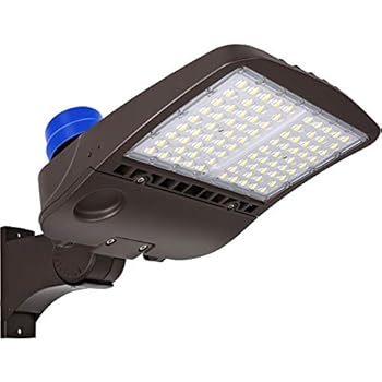 Hykolity 300W LED Parking Lot Light with Photocell,39000lm 5000K Waterproof LED Shoebox Fixture, Outdoor Pole Mount Light for Large Area Lighting [1000w Equivalent] Arm Mount DLC Complied