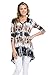Frumos Womens Hem Line 3/4 Sleeve Hi Low Tie Dye Tunic Black Taupe 2X-Large